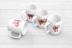 Farmhouse Christmas Bow Clipart Bundle - 10 Transparent PNGs Product Image 2
