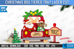 Christmas Box Tiered Tray Laser Cut Bundle, Christmas Decor Product Image 5