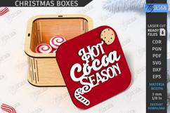 3D Christmas Box Laser Cut| Gift Box | Storage Box |Xmas SVG Product Image 1