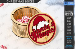 3D Christmas Box Laser Cut| Gift Box | Storage Box |Xmas SVG Product Image 1