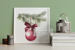 Christmas branch with ball | PNG sublimation design Product Image 2