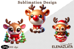 Christmas bubble funny clipart. 3D bubble Sublimation Product Image 1