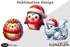 Christmas bubble funny clipart. 3D bubble Sublimation Product Image 1