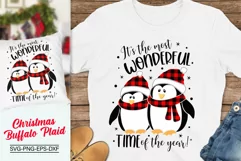 It's The Most Wonderful Time Of The Year Svg, Buffalo Plaid Product Image 1
