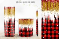 Christmas buffalo plaid sublimation design for tumbler and mug