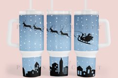 christmas building 40oz quencher tumbler sublimation full wrap high resolution transparant background