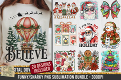 Christmas PNG Sublimation Bundle | 20 Holiday Designs Product Image 1