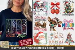 Christmas PNG Sublimation Bundle | 20 Holiday Designs Product Image 2