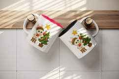 Christmas bunny tumbler, mug wrap, clipart sublimation png Product Image 3