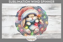 Christmas Bunny v2 Entangled in Lights Wind Spinner Sublimat Product Image 1