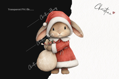 Vintage Christmas Bunny Clipart | Christmas PNG Product Image 2