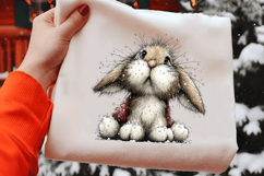 Christmas Bunny Clipart Sublimation Product Image 2