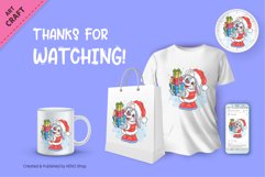 Christmas Bunny with Gifts. Clipart Product Image 3