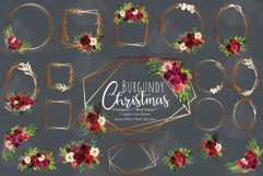 Burgundy Christmas floral copper frames and bouquets decor Product Image 10