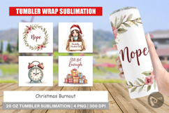 Tumbler Watercolor Christmas Burnout Product Image 1