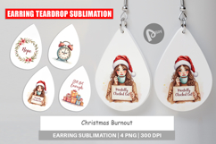 Earring Watercolor Christmas Burnout Product Image 1