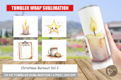 Tumbler Watercolor Christmas Burnout Product Image 1