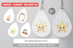 Earring Watercolor Christmas Burnout Product Image 1