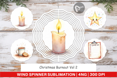Wind Spinner Watercolor Christmas Burnout Product Image 1