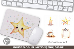 Mouse Pad Watercolor Christmas Burnout Product Image 1