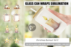 Glass Can Watercolor Christmas Burnout Product Image 1