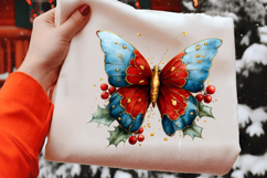Christmas Butterfly Clipart Sublimation Product Image 2