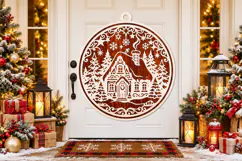 Christmas Cabin Ornament Laser Cut SVG Product Image 3