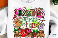 Christmas calories don't count png sublimation design Product Image 1