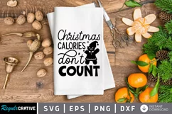 Christmas calories don't SVG, Kitchen Towels SVG Design Product Image 1