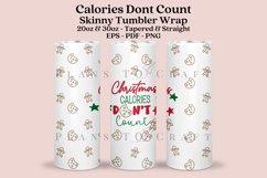 Christmas Calories Dont Count skinny tumbler sublimation wrap with high resolution and transparant background are for 20oz and 30oz skinny tumbler