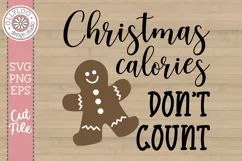 SVG mock-up of Christmas calories don’t count decoration