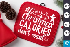 Christmas Calories Don't SVG, Christmas Pot Holder SVG Product Image 1