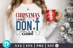 Christmas Calories Don't Count SVG , Christmas SVG Design Product Image 1