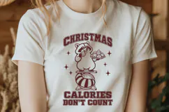 Christmas Calories Don't Count SVG, Funny Raccoon PNG Design Product Image 2
