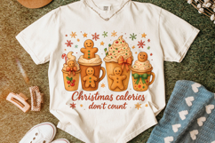 Christmas Gingerbread PNG, Christmas Calories Don&#039;t Count Product Image 5
