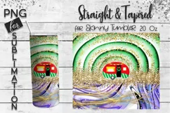 Christmas Camping Caravan Sublimation Design for Skinny Tumbler