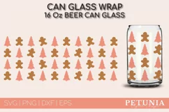 CHRISTMAS CAN GLASS WRAP CUT FILE BEING USED AS A CHRISTMAS BEER CAN GLASS WRAP PRINT