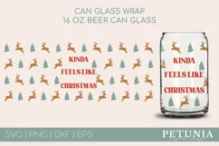 CHRISTMAS CAN GLASS WRAP CUT FILE BEING USED AS A CHRISTMAS BEER CAN GLASS WRAP PRINT
