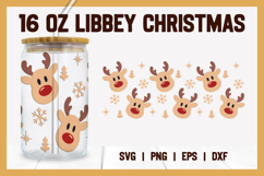 Christmas Glass Wrap SVG - Libbey Glass Wrap SVG | 16oz Cup Product Image 1