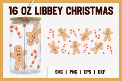 Christmas Glass Wrap SVG - Libbey Glass Wrap SVG | 16oz Cup Product Image 1