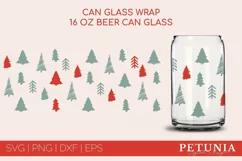 CHRISTMAS CAN GLASS WRAP CUT FILE BEING USED AS A CHRISTMAS BEER CAN GLASS WRAP PRINT