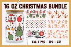 6 Christmas Glass Wrap SVG Bundle - Libbey Glass Wrap SVG Product Image 1