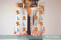 CHRISTMAS CAN GLASS CUT FILE BEING USED AS A CRHISTMAS 16 OZ BEER CAN GLASS WRAP