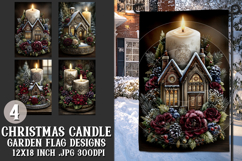 Christmas Garden Flag, Christmas Candle Garden Flags, s1 Product Image 1
