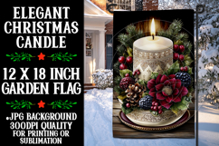 Christmas Garden Flag, Christmas Candle Garden Flag, d10 Product Image 1
