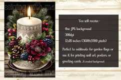 Christmas Garden Flag, Christmas Candle Garden Flag, d10 Product Image 2