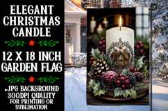 Christmas Garden Flag, Christmas Candle Garden Flag, d11 Product Image 1