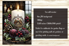 Christmas Garden Flag, Christmas Candle Garden Flag, d11 Product Image 2