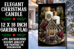 Christmas Garden Flag, Christmas Candle Garden Flag, d12 Product Image 1
