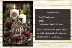 Christmas Garden Flag, Christmas Candle Garden Flag, d12 Product Image 2